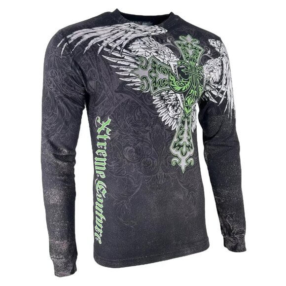 Xtreme Couture by Affliction Men's T-Shirt Long View Biker Cross S-5XL - Picture 6 of 8